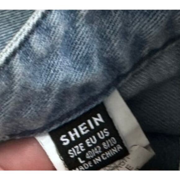 Shein Womens Large Blue Denim Shorts - Picture 4 of 9
